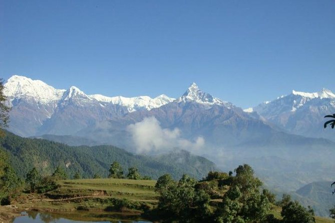 2 Days Panchase Hill Trek from Pokhara - Day 1 to Panchase Bhajyang: forests, villages, and Annapurna in the background