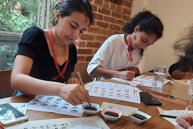 Discover Ranjana Lipi the Traditional Newari Script - Bamboo pen, ink, and paper: how the writing session flows