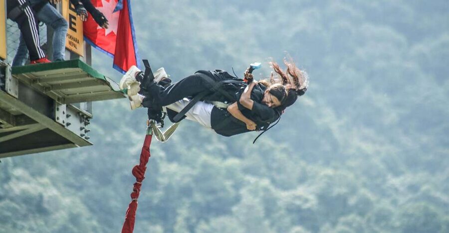 Double Dare: Tandem Bungee Adventure - Double Dare Tandem Bungee in Western Nepal: the shared-adrenaline idea