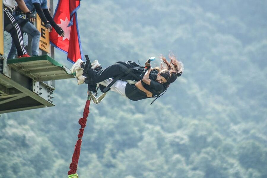 Double Dare: Tandem Bungee Adventure - The actual tandem bungee jump, adrenaline plus mountain views
