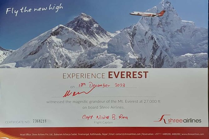 Everest Flight , Mountain Flight in Nepal , Everest Experience - 5 AM pickup from Thamel and Chaksibari, then back again