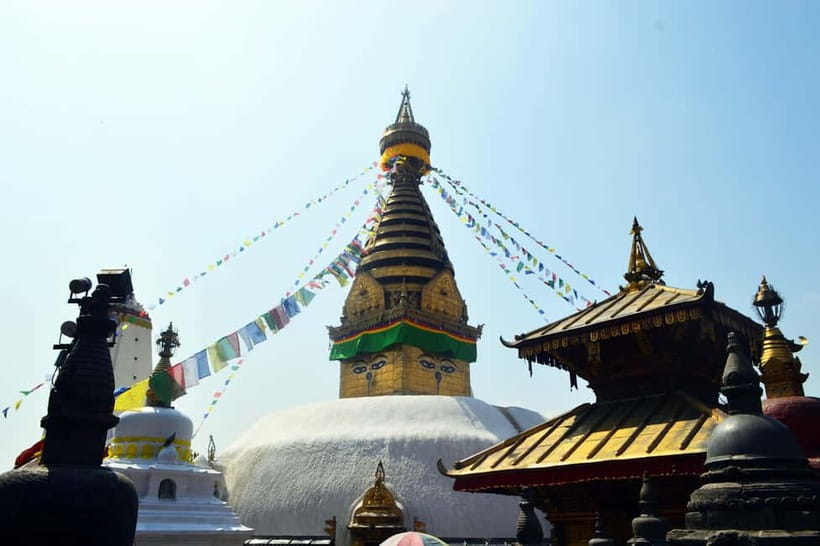 Kathmandu 4-Heritage Sites Tour - Swayambhunath Monkey Temple: Stupa Shrines and Panoramic Valley Views