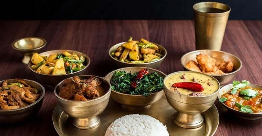 Kathmandu: Cultural Dinner Show with Traditional Dance - The meal you will actually eat: fry alu, momo, dal bhat, and dessert curd