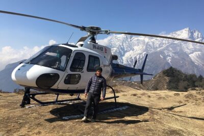 Everest Base Camp Helicopter Tour landing at Everest View Hotel