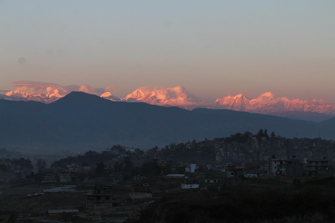 Mt Everest view from Nagarkot -hiking to Changu UNESCO site - Nagarkot at 2,175 meters, where Everest shows up or clouds win