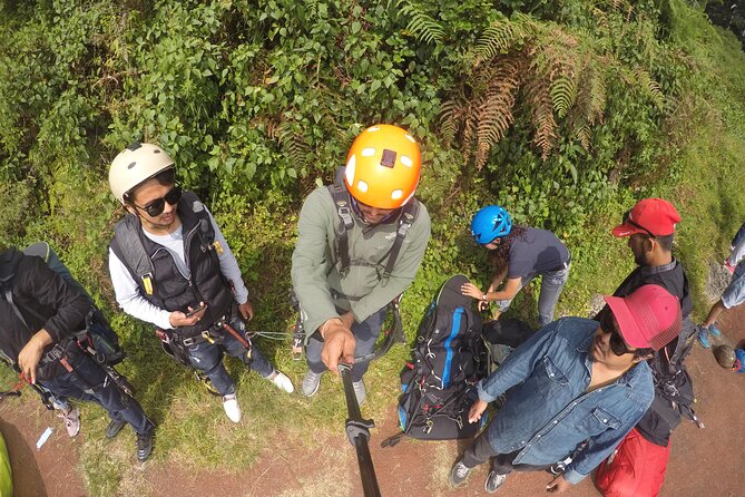 Paragliding - The Flight Itself: Panoramic Views Over Lake and Annapurna Foothills