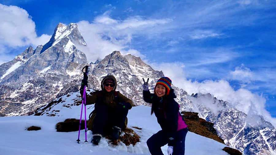 Pkr. Backpacker Group Dep.: 4 Day Mardi Himal Base Camp Trek - Day 1: Pokhara to Forest Camp via Kande, Australian Camp, and Pothana