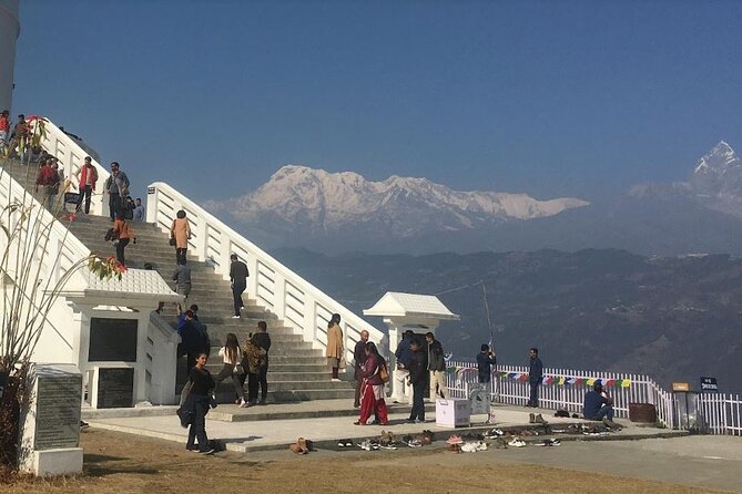 Pokhara: Budget Unguided Tour By Sharing Bus - Stop 1: Bindhya Basini Temple and the Hilltop Annapurna View