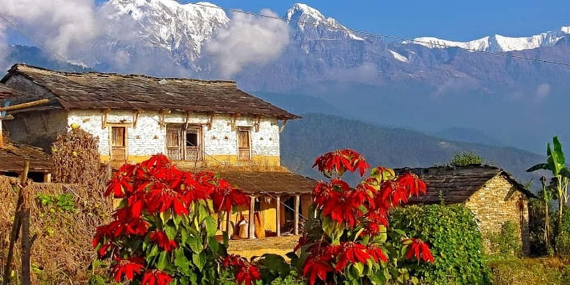 Pokhara: Day Hiking to Australian Base Camp with Lunch - Phedi and the descent back toward Kande