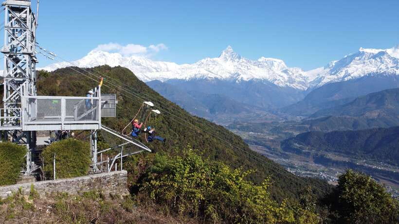 Pokhara: Experience The World's Steepest Zipline - Dual Ziplining, Side by Side Energy
