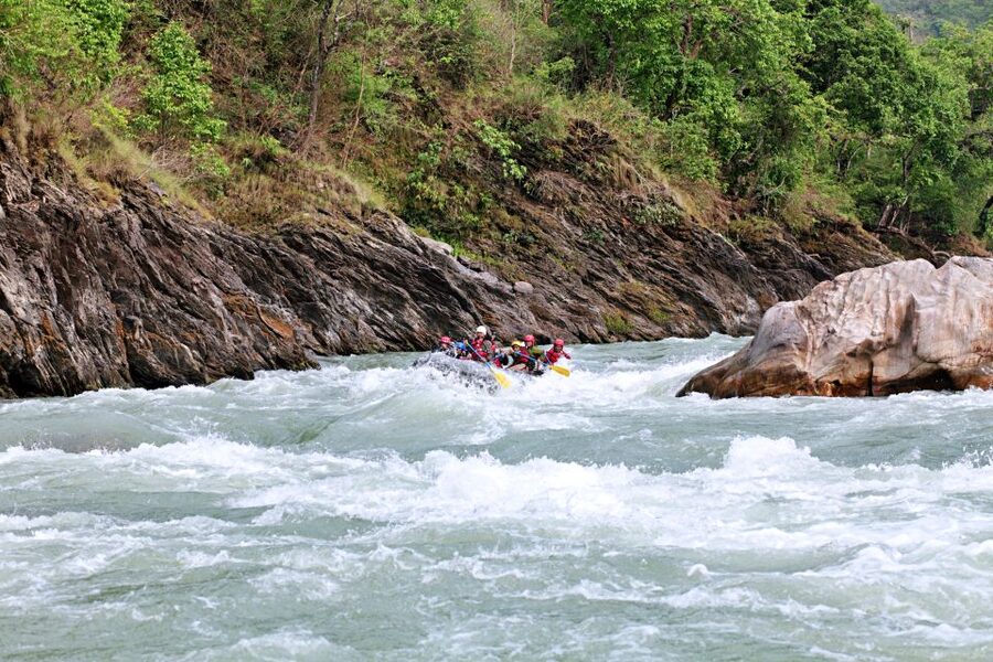 Pokhara: Half Day Upper Seti Rafting & Paragliding adventure - From Lakeside pickup to the ride toward the sky